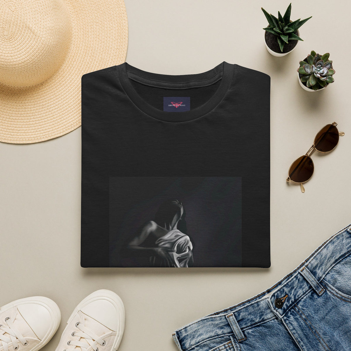 Muse Ghostly Draped Figure Art Tee