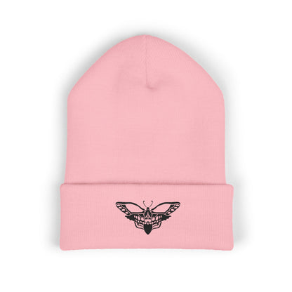 Moth Cuffed Beanie