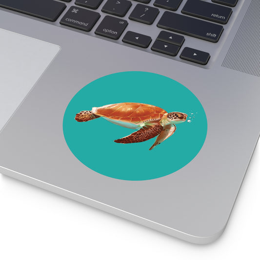 Sea Turtle - Round Vinyl Sticker