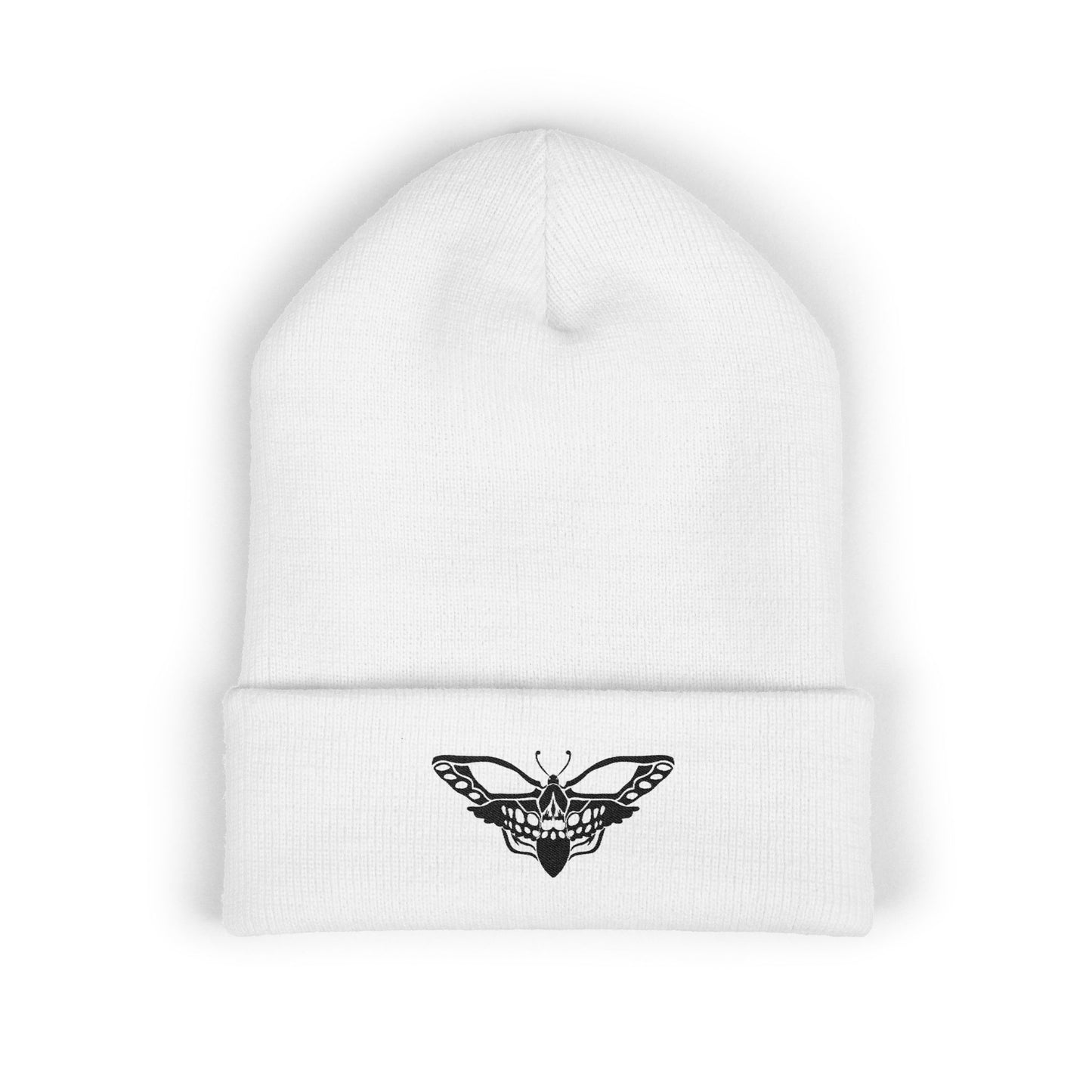 Moth Cuffed Beanie