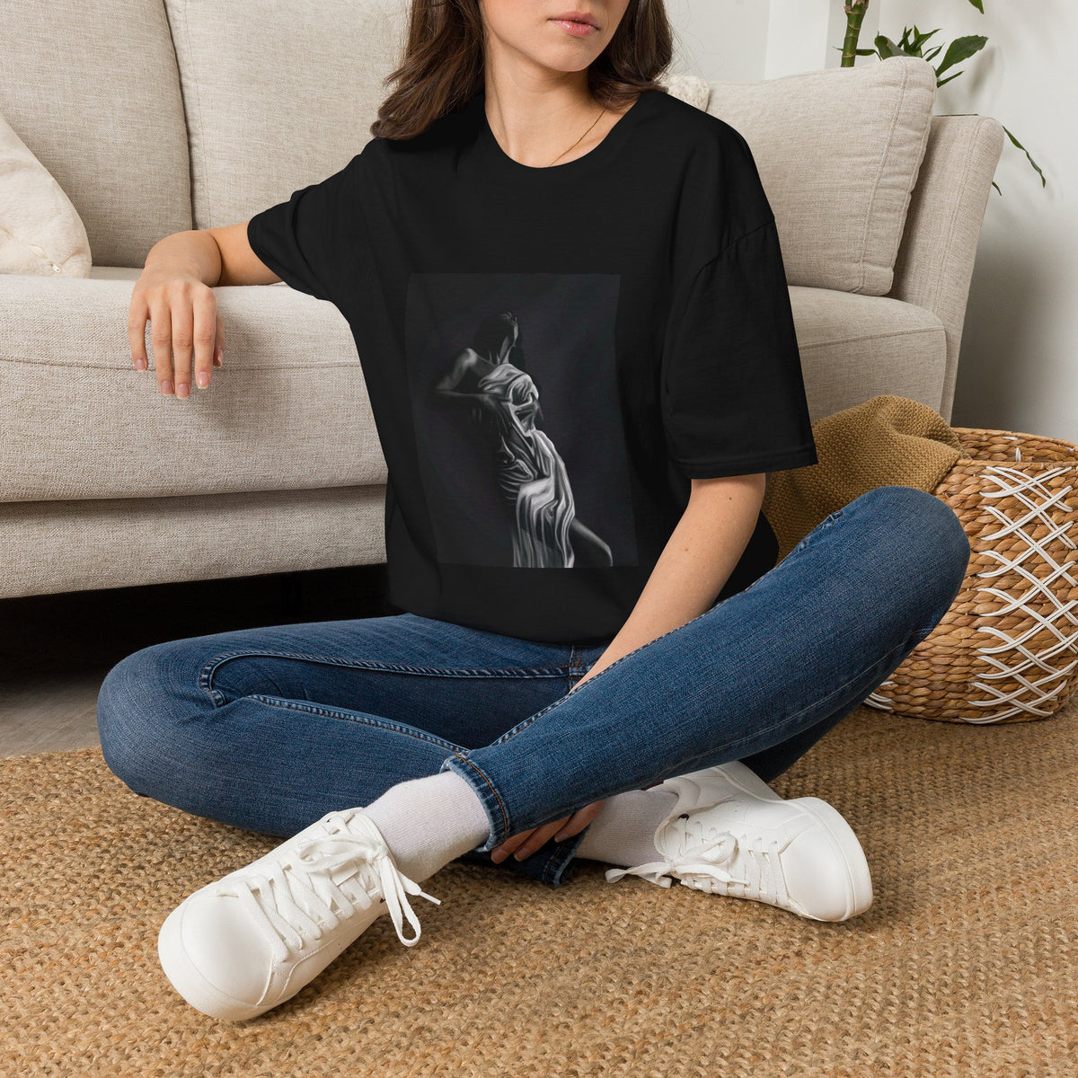 Muse Ghostly Draped Figure Art Tee